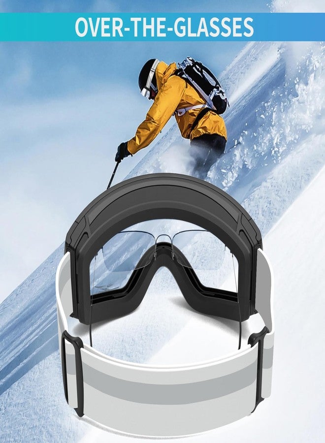 RIOROO Pro Ski Goggles for Men Women, Magnetic With Detachable Anti-Fog Lens, 100% UV Protection, OTG - Image 3