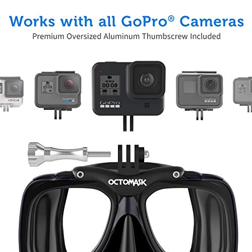 OCTOMASK - Scuba Mask w/Mount for All GoPro Hero Cameras for Scuba Diving, Snorkeling, Freediving (Black)… - Image 2