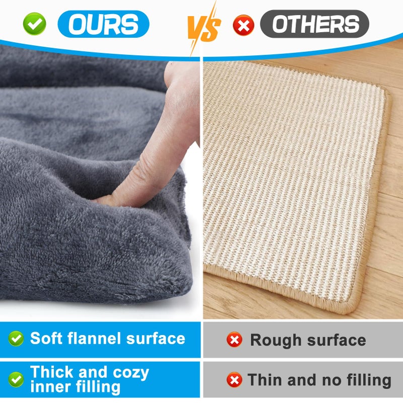 Alphatool Soft Bunny Bed - 15.7" x 14" Rabbit Bed, Warm Cuddle Cushion Plush Mat for Guinea Pig, Ferret, Small Animal - Grey - Image 2