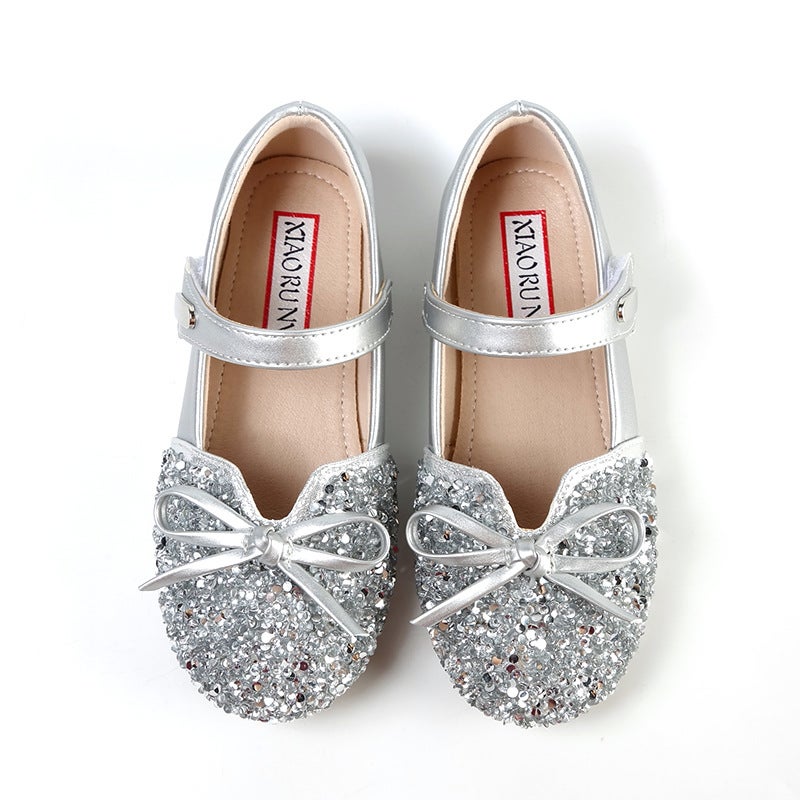 Girls Leather Shoes Princess Shoes 2023 New Spring and Autumn Baby Shoes Soft Sole Dress Children''s Shoes Little Girl Crystal Shoes - Image 3