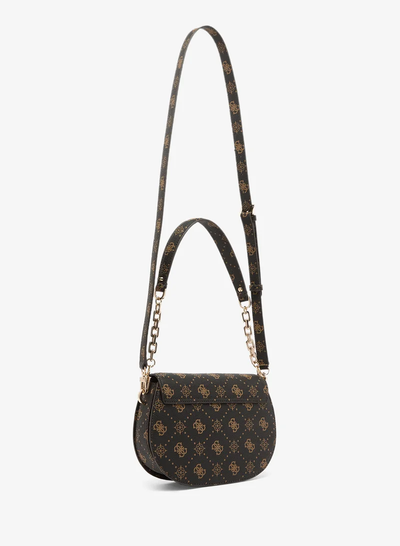 Guess  Emelie Logo Flap Over Shoulder Bag for Women | Best Price UAE