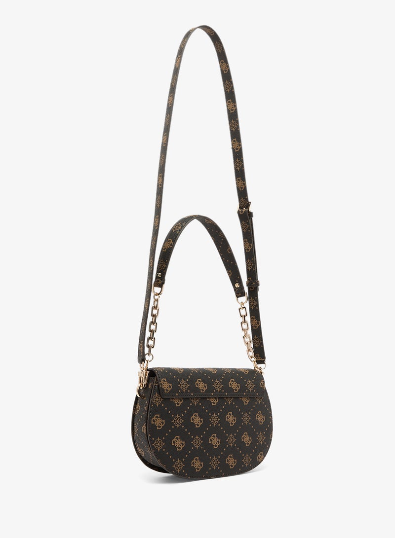GUESS Emelie Logo Flap Over Shoulder Bag - Image 2