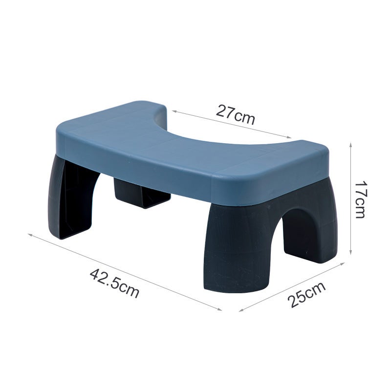 Generic Toilet Toilet Stool Squatting Stool Thickened Non-slip Pit Stool Foot Stool Toilet Foot Stool Blue combination [pp material] 