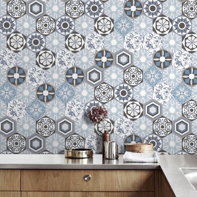 1PC Self Adhesive Retro Tile Stickers Waterproof PVC Removable Wall Stickers Decals DIY Wallpapers for Kitchen Bathroom Home Tidy Protection - Image 2