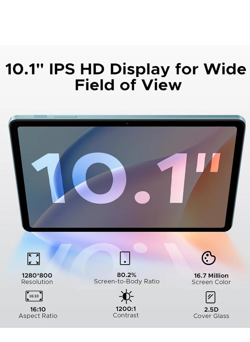 Doogee Tab A9 Pro (VIP) - WiFi, ROM:(4+16) 20GB, RAM: 128G, "10.1" Inch, HD Display, 6580mAh Battery, Android 15, Bluetooth Keyboard, Bluetooth Mouse, Stylus, Blue - Image 4