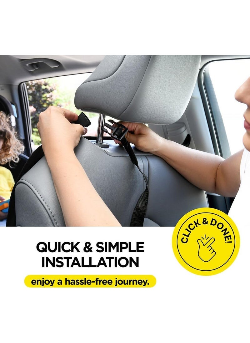 Generic - 2Pack Car Kick Mats, seat Back Kick mats, Waterproof Anti-slip Back Seat Cover for Children, Easy Clean&Organizer, Universal for Most Cars, Trucks, SUV(With 3 Organizers Pockets, Black) - Image 1