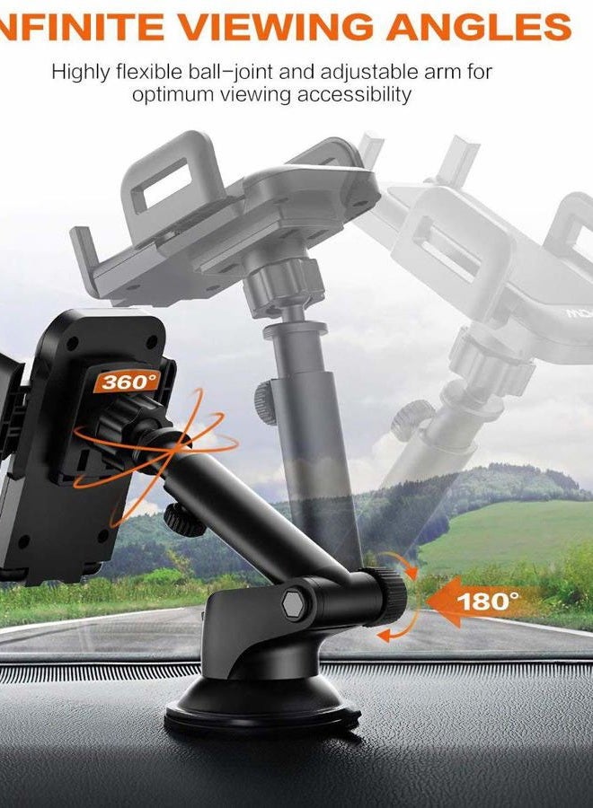 Pokanic Car Cell Phone Mount Stand Holder Cradle Dashboard Windshield Washable Sticky Gel Pad 360 Rotation Three-Side Grips Universal (Dashboard Mount) - Image 4