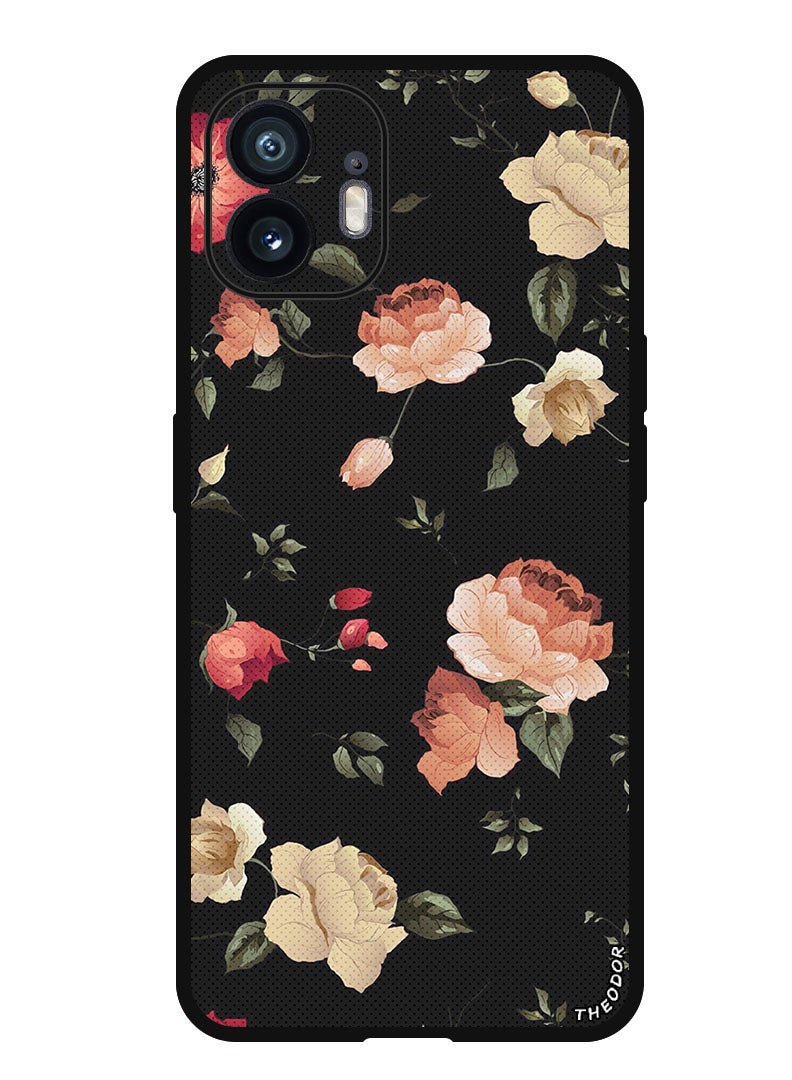 Theodor Protective Case Anti Scratch Shock Proof Bumper Cover For Nothing Phone (2) Colourful Lotus  - Image 1
