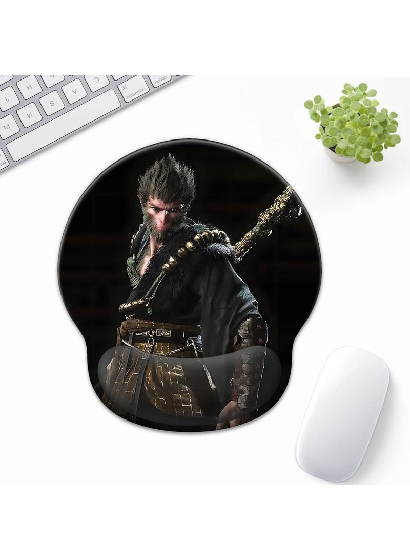 Y&D Black Myth Wukong Enlarged Superfine Fiber Soft Smooth Memory Foam Ergonomic Mouse Pad Keyboard Wrist Rest Comfortable for Desktop Laptop Mac or Gaming Stress Free Typing - Image 1