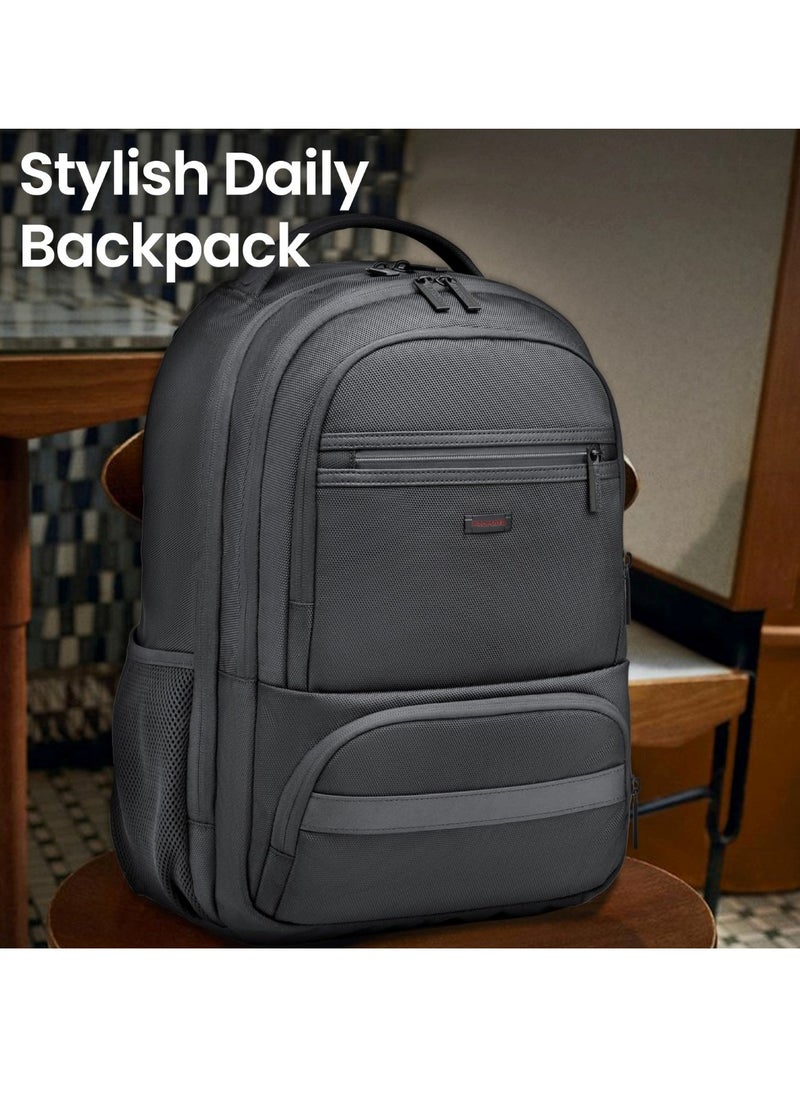 PROMATE - Promate High-Capacity  Bag, Lightweight 15.6-inch Laptop Backpack with Dual Secure Zippers, Adjustable Straps, Water Resistance, and Durable Finish for MacBook Air, iPad, Dell XPS 13, ElitePack-Go - Image 1