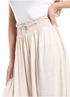 Beige wide leg trousers with waist elastic - pzsku/Z8D01EB9466CB334B78C4Z/45/_/1709554576/936c534c-0a8f-4a2b-9bda-4005f27ba6a4