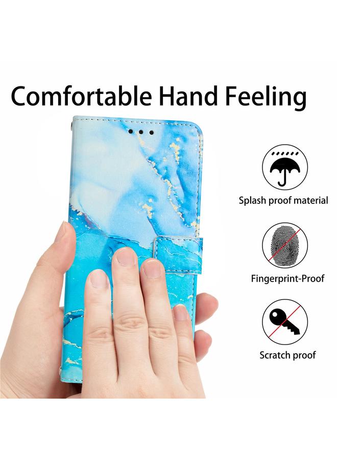 S-TOP Case For Samsung Galaxy A13 4G Crossbody Painted Marble Pattern Leather Phone Case - Image 4