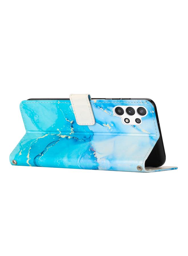 S-TOP Case For Samsung Galaxy A13 4G Crossbody Painted Marble Pattern Leather Phone Case - Image 3