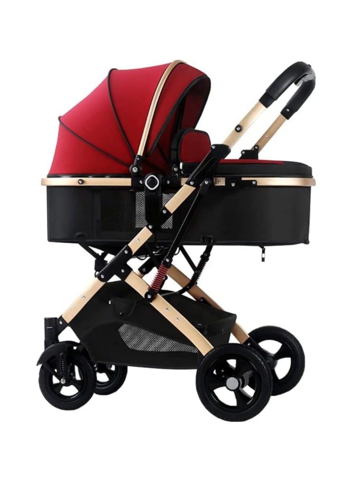 DubaiGallery Lightweight sit-and-play lie down baby folding two-way high landscape shock absorption four-season-wheel - Image 1