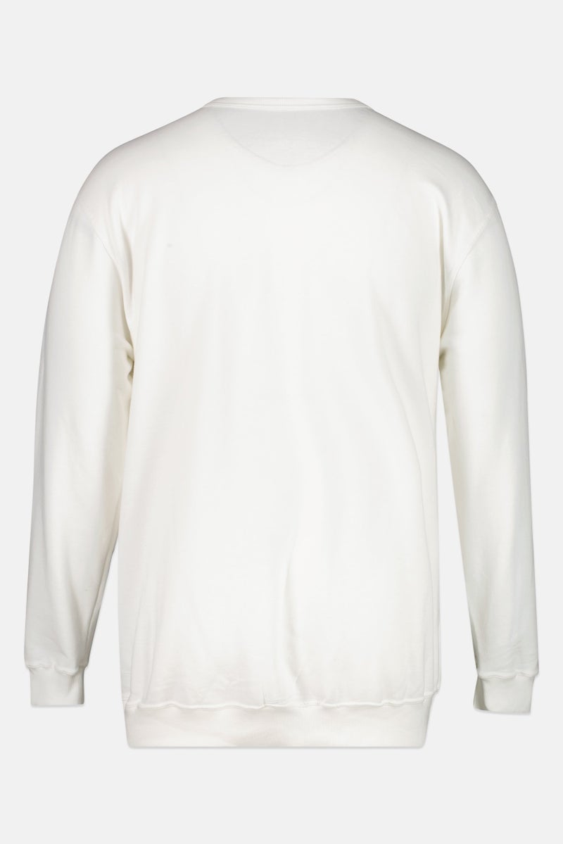 Champion Men Sportswear Fit Long Sleeve Tall Outdoor Sweatshirt, White - Image 2