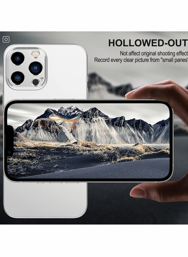 Y&D Camera Lens Protector for iPhone 13 Pro, 2 Pack Ultra-Thin/Anti-Fingerprint/Anti-Scratch Aluminum Alloy Film 6.1 inch (Silver) - Image 5