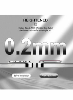Y&D Camera Lens Protector for iPhone 13 Pro, 2 Pack Ultra-Thin/Anti-Fingerprint/Anti-Scratch Aluminum Alloy Film 6.1 inch (Silver)  - Image 4