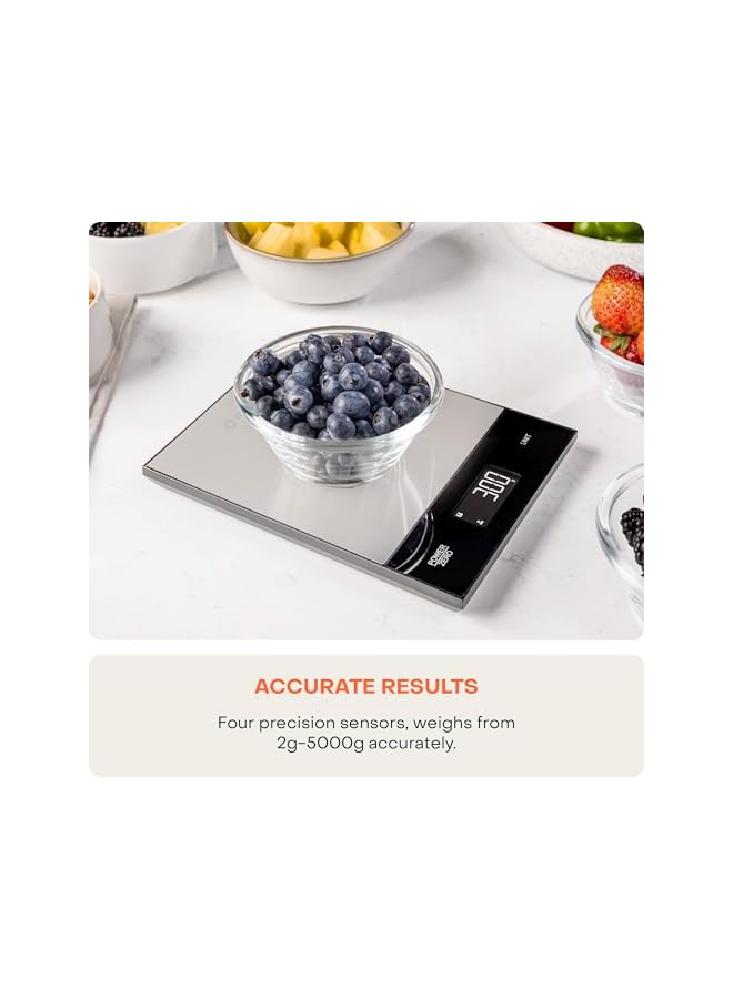 nutricook ميزان غذائي نوتري كوك، ميزان مطبخ رقمي 11 رطل، وزن بالجرام والأوقية (1 جرام دقيق) للخبز والطهي والتغذية وتحضير الوجبات، وظيفة الطي - Image 3