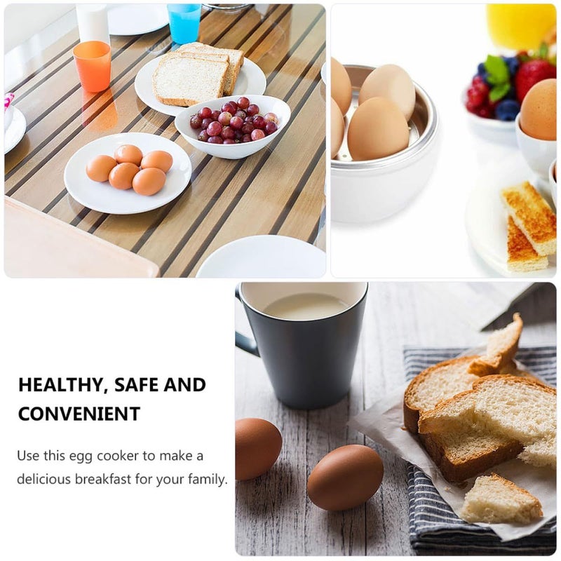 Microwave Egg Cooker Poacher Steamer Bowl For 4 Eggs Quick Cooking At Home - Image 5