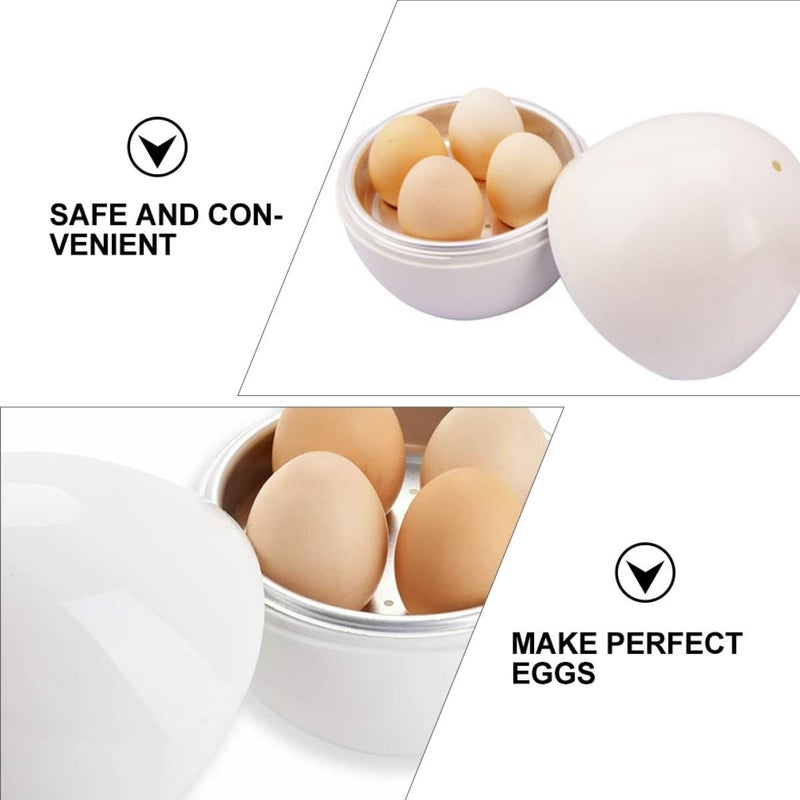 Microwave Egg Cooker Poacher Steamer Bowl For 4 Eggs Quick Cooking At Home - Image 4