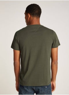 Men's Signature Logo Slim T-Shirt - Cotton, Green - pzsku/Z8D021488DFFB0AD91875Z/45/_/1738050838/dcd3f251-0503-41b1-87b7-6e30aa70e864