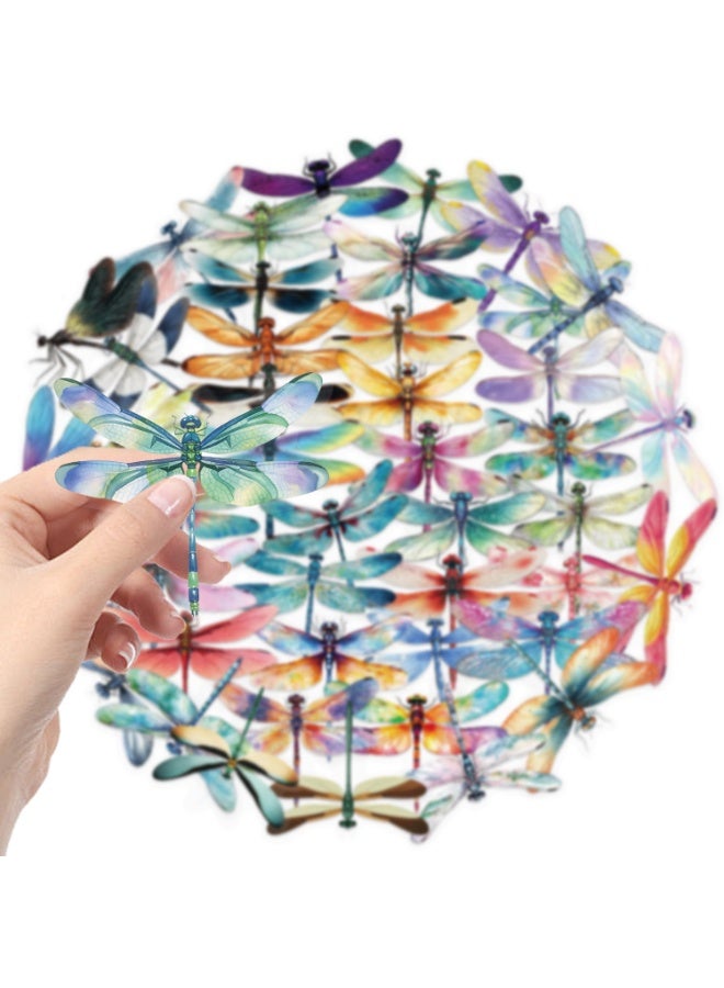 NIBEMINENT 50 Pcs Cartoon Dragonfly Deco Kit Waterproof Stickers, High Definition Printing Bright Colors, Suitable for Laptop Skateboard Luggage Water Bottle Guitar DIY - Image 1