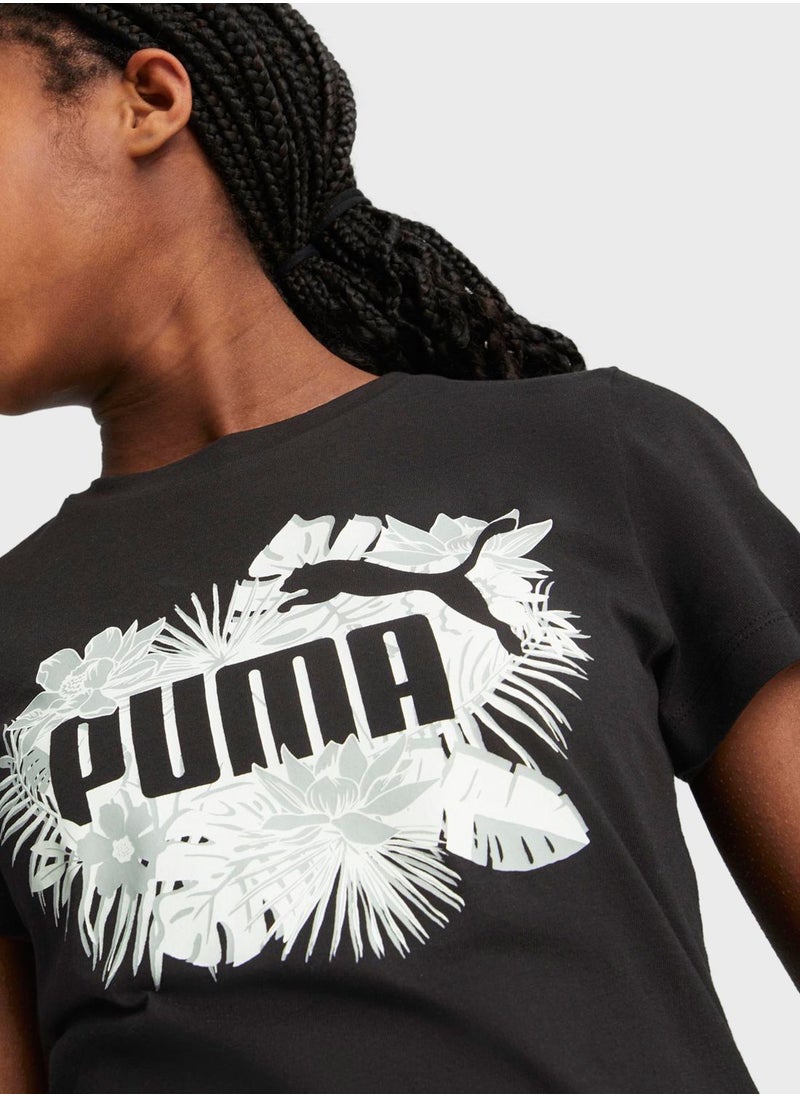 PUMA - Youth Essential Flower Power T-Shirt - Image 1