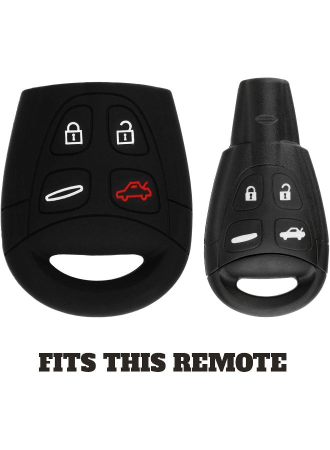 KeylessOption KeyGuardz Keyless Entry Remote Car Key Fob Outer Shell Cover Soft Rubber Protective Case for Saab 9-3 9.5 LTQSAAM433TX - Image 3