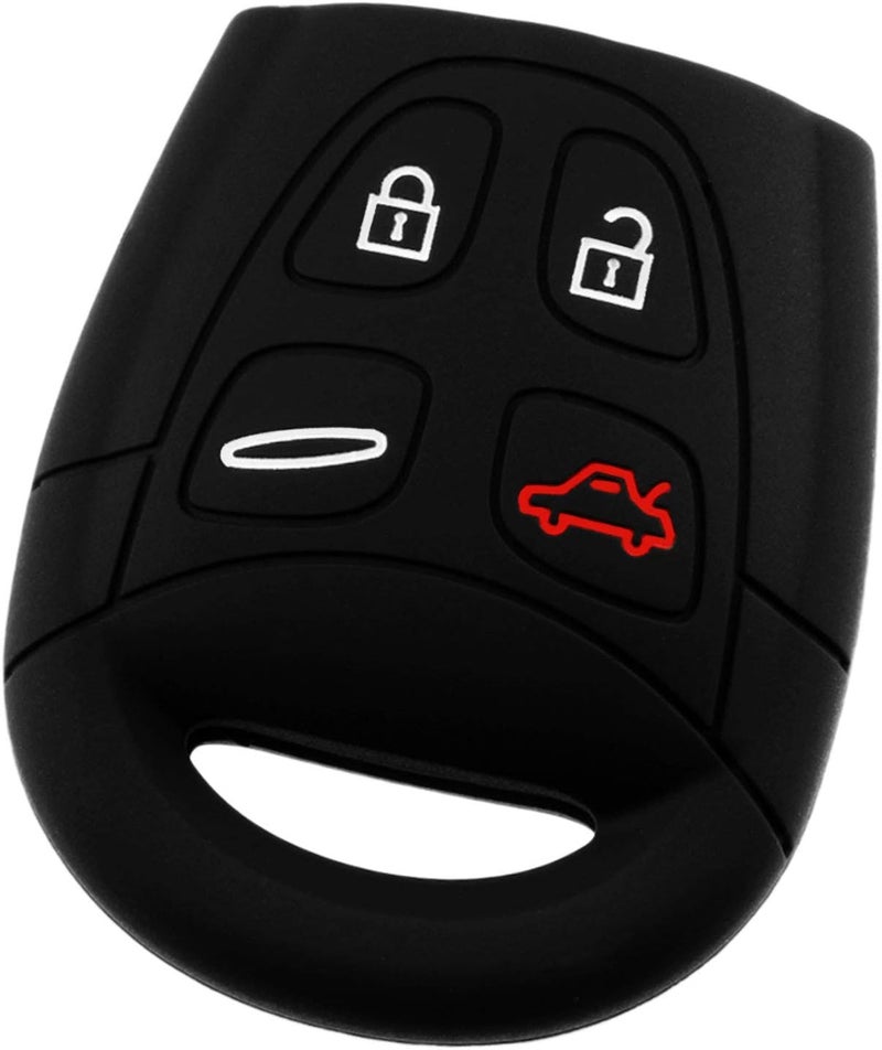 KeylessOption KeyGuardz Keyless Entry Remote Car Key Fob Outer Shell Cover Soft Rubber Protective Case for Saab 9-3 9.5 LTQSAAM433TX - Image 1