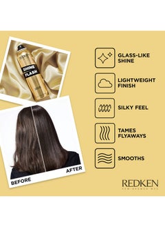 REDKEN Redken Shine Flash 02 Glistening Mist | For All Hair Types | Instantly Adds Shine | Citrus Fragrance | 4.4 Oz  - Image 4