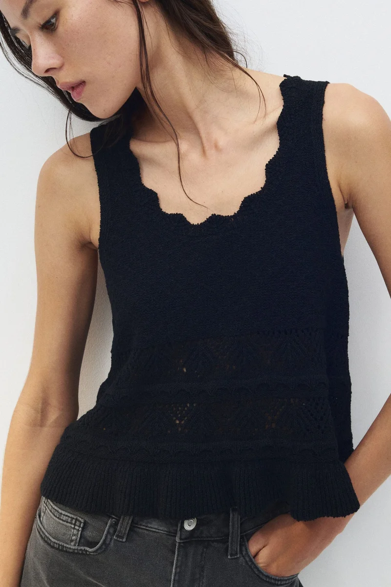 H&M Crochet-look vest top