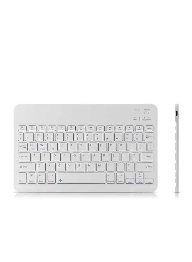 7 8 10 Inch Phablet Universal Bluetooth Keyboard Tablet For Ipad Keyboard Mini Bluetooth Wireless Keyboard-Color:9.7/10.1 Inch White - Image 1