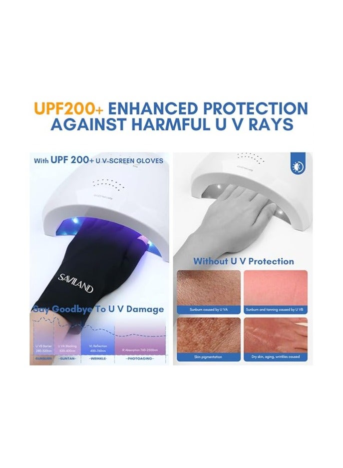 Bukela UV Gloves for Gel Nail Lamp, Professional UPF50+ UV Protection Gloves for Manicures - Image 3