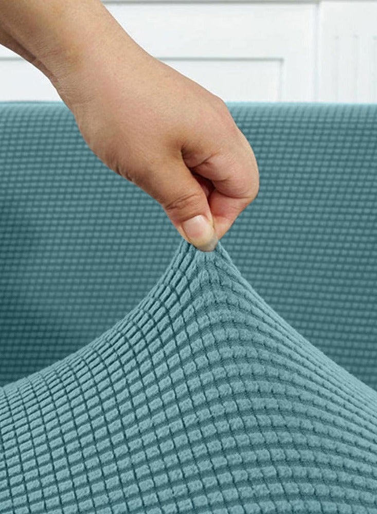 CATANES Thick Couch Covers, Sectional Sofa Stretch Slipcover Living Room Dogs Pets, Washable Durable Furniture Protector GREEN (145cm * 185cm)  - Image 2