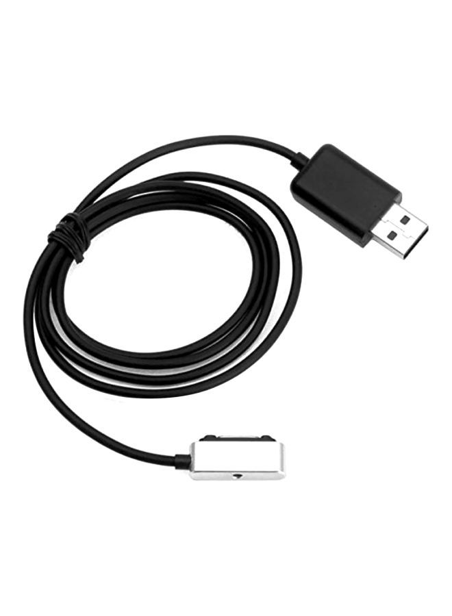 إسكدنيا كابل شحن مغناطيسي من الألومنيوم لهاتف سوني إكسبيريا Z الذكي أسود/فضي - Image 1