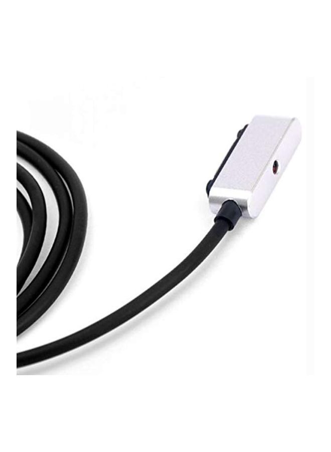 إسكدنيا كابل شحن مغناطيسي من الألومنيوم لهاتف سوني إكسبيريا Z الذكي أسود/فضي - Image 3