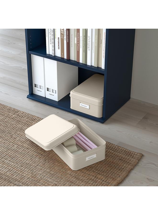 Zaboon Storage Box With Lid, Set Of 2, Light Beige - Image 2