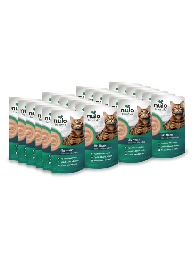 Nulo FreeStyle Cat Food Mousse, Chicken & Duck, Nutritious, Delicious Wet Cat Food with Silky Texture - 2.8 Ounce (Pack of 24) - Image 1