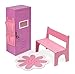 Badger Basket SchoolStyle Single Doll Locker Set with Bench Rug and Accessories Purple and Pink Design for 18Inch Dolls - Image 2