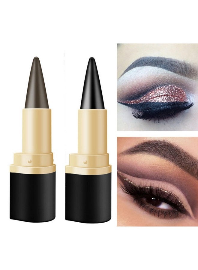 لوكوس قلم تحديد العيون جل أسود وبني من لوكوس، قلم تحديد عيون مقاوم للماء والتلطخ، قلم تحديد عيون أسود، عصا رسم للوجه، عصي سوداء للعين، مكياج الهالوين، قلم تحديد عيون أسود ناعم للنساء - Image 2