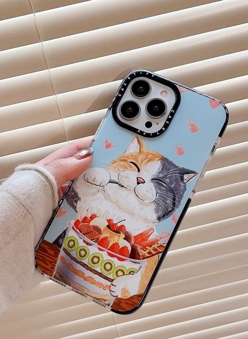 Case for iPhone 15 Pro Max Cute Cat Pattern Cover