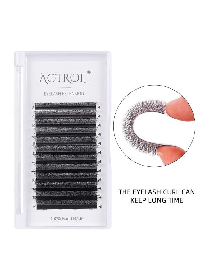 ACTROL W Eyelash Extensions 3D Volume 0.07D Curl 8-15mm Easy Fan W-shaped Lash Premades Cluster Black W Lash - Image 2