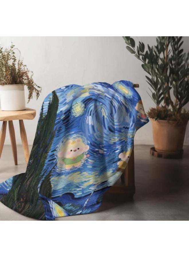 عام بطانية رقيقة من الفانيلا الكرتونية للأطفال والرضع (دافئة ومريحة، ومناسبة للنوم والألعاب) 70 سم * 100 سم - Image 4