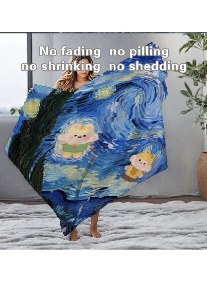 عام بطانية رقيقة من الفانيلا الكرتونية للأطفال والرضع (دافئة ومريحة، ومناسبة للنوم والألعاب) 70 سم * 100 سم - Image 3