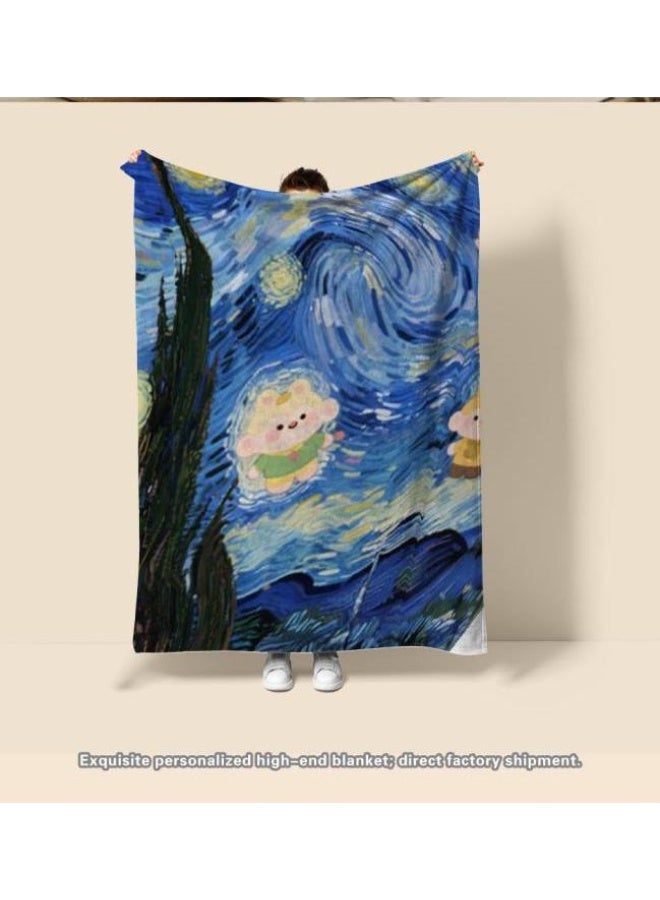 عام بطانية رقيقة من الفانيلا الكرتونية للأطفال والرضع (دافئة ومريحة، ومناسبة للنوم والألعاب) 70 سم * 100 سم - Image 2