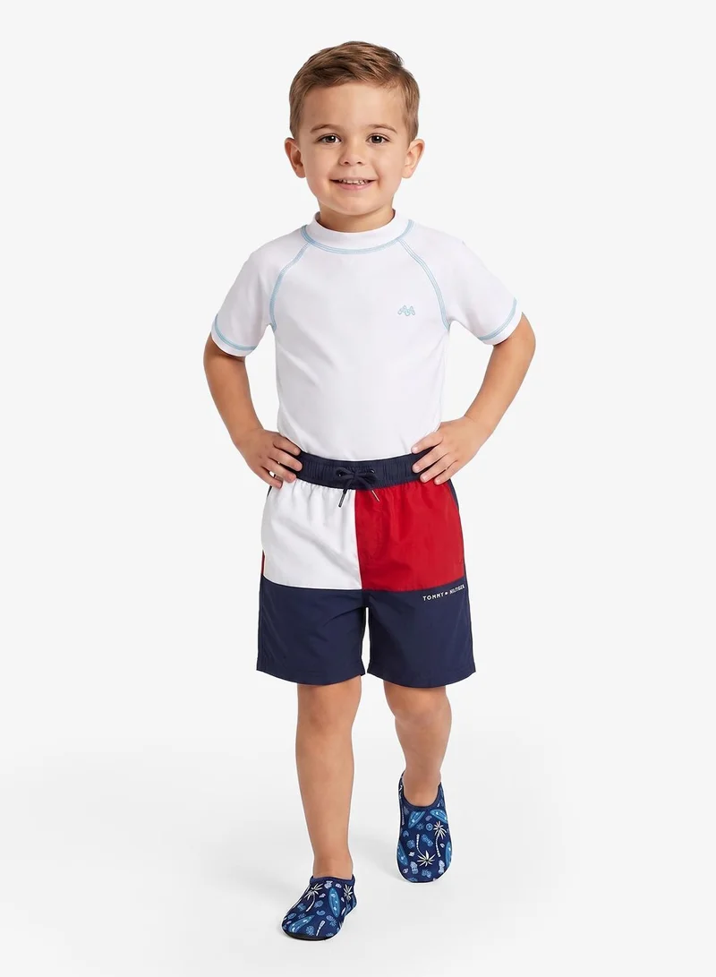 Classic Colour-Blocked Mid Length Swim Shorts