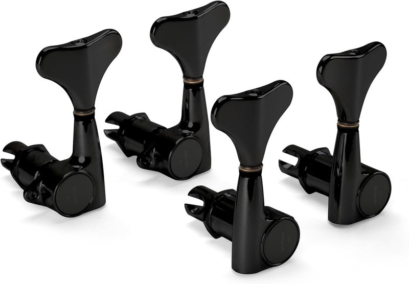 Compact Bass Guitar Tuner, 2L+2R Set, Black