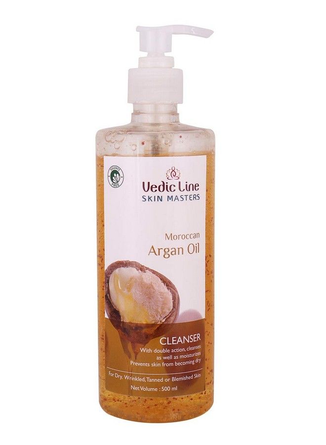Vedicline Skin Masters Moroccan Argan Oil Cleanser Reduce Dry Wrinkled & Tan With Argan Oil For Healthy Glowing Skin 500Ml - Image 1