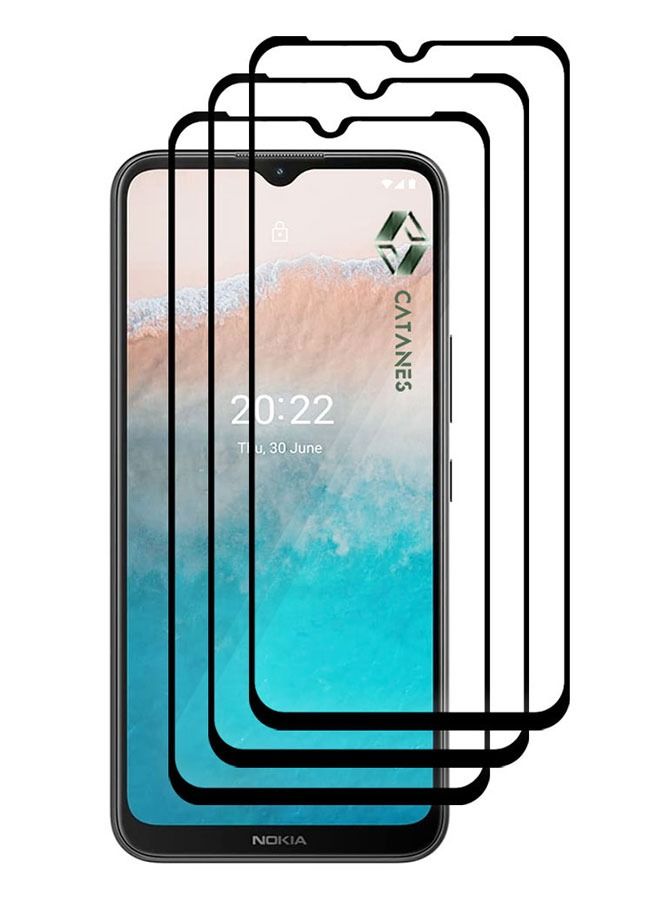 CATANES 3 Pack For Nokia C21 Plus Tempered Glass Screen Protector Full Glue Back - Image 2