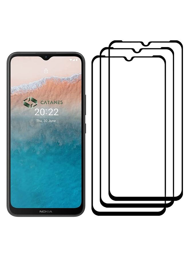 CATANES 3 Pack For Nokia C21 Plus Tempered Glass Screen Protector Full Glue Back - Image 3
